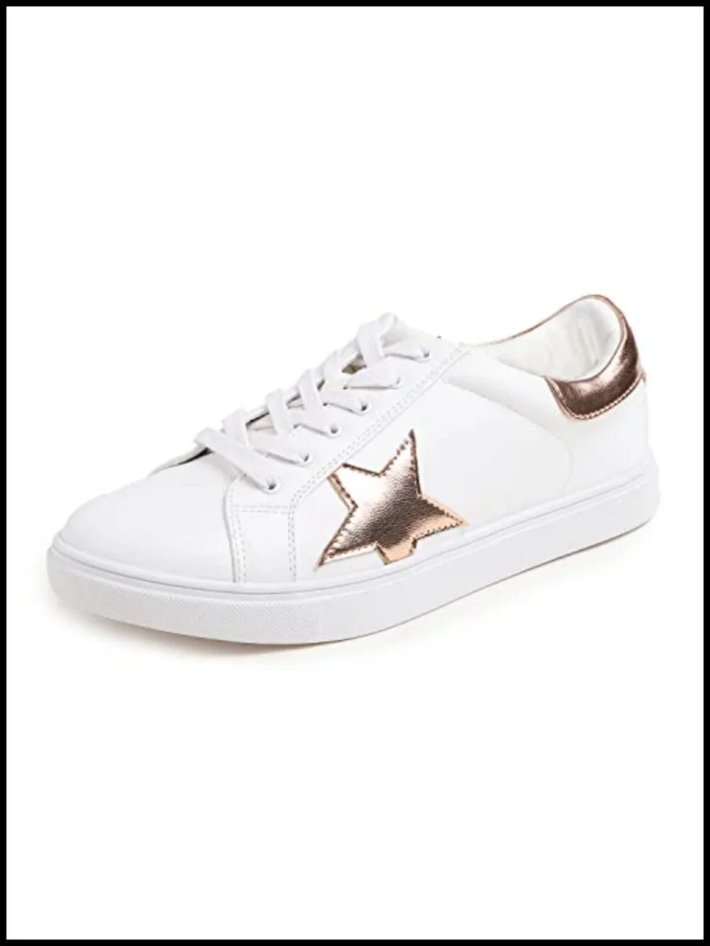 PU Leather Fashion Sneakers, Lace Up Casual Walking Shoes